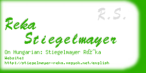 reka stiegelmayer business card